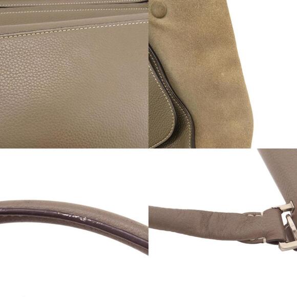 CELINE Gray Leather Tote Bag - Picture 8 of 11